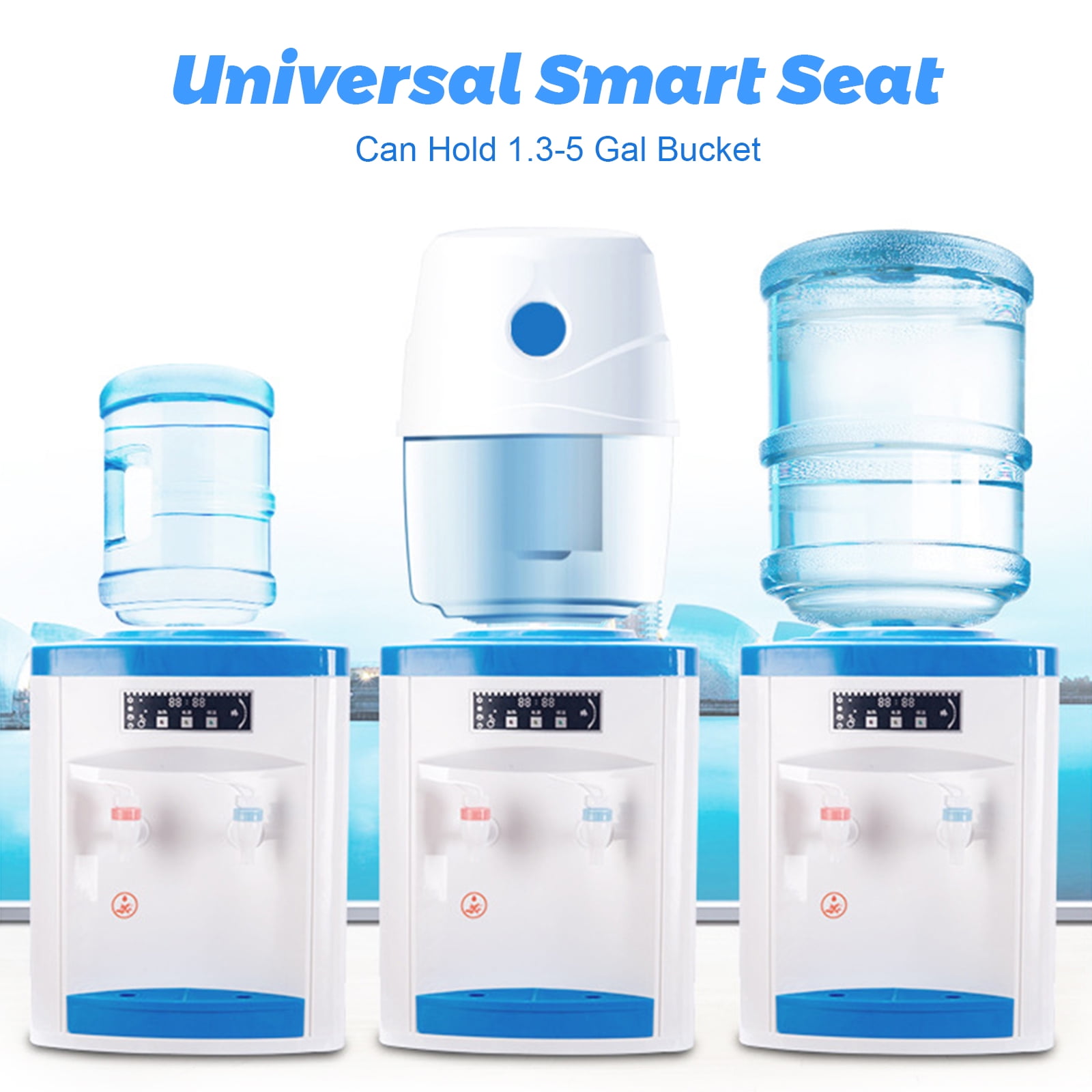 110V Top Loading Hot Cold Water Dispenser Countertop Electric 5 Gallon 8-15℃ Water Cooler Home Office