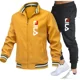 thumbnail image 3 of Conjunto para hombre, nueva ropa deportiva para primavera y otoño, conjunto de 2 piezas, traje deportivo, chaqueta + pantalón, chándal, ropa de moda masculina, chándal de marca, 3 of 5