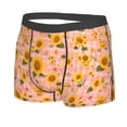 thumbnail image 2 of Daiia Plaid Sunflower Men's Underwear Boxer Briefs, Cotton Stretch Moisture-Wicking Underwear-Medium, 2 of 9