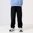 thumbnail image 4 of FYDUU Boys Pants Elastic Waist Casual Straight Leg Trousers with Zipper Pockets for Kids Relaxed Fit Sweatpants Fall Athletic Joggers Leisure Pants 11-12 Years, 4 of 9