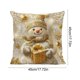 thumbnail image 3 of Funda de almohada navideña para cojín decorativo | Fundas planas estampadas festivas para las fiestas | Tejido de poliéster suave con cierre de cremallera, 3 of 6