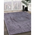 thumbnail image 2 of Ahgly Company Indoor Square Mid-Century Modern Plum Purple Oriental Area Rugs, 8' Square, 2 of 6