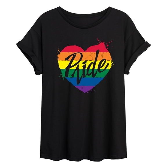 Instant Message - Pride Heart Oversized Graphic T-Shirt