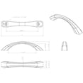 thumbnail image 5 of Jeffrey Alexander 678-96 Wheeler 3-3/4" Center To Center Arch Bow Cabinet Handle / Drawer, 5 of 7