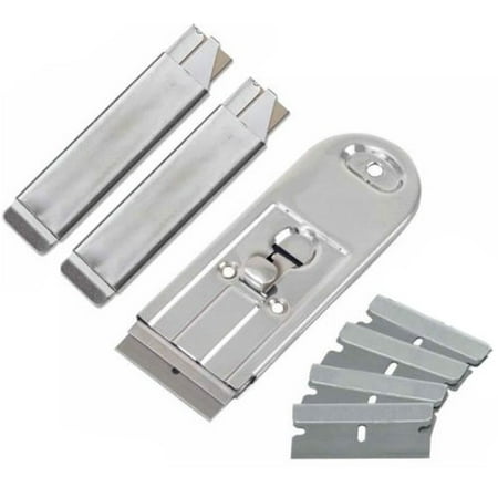 4 Piece Gasket Scraper - Wideskall® 10 Pcs Retractable Safety Scraper + 2 Carton Cutter + 4 Razor Blades Replace Set