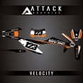 thumbnail image 2 of Attack Graphics Custom Velocity Complete Bike Graphics Kit for KTM 250 EXC-F 2019, 2 of 2