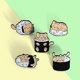 thumbnail image 5 of Paquete de 5 lindos pines esmaltados de gato para mochilas, pines esmaltados de bola de arroz de sushi de gato, broches de comida japonesa con animales lindos personalizados, lindo juego de pines esma, 5 of 5
