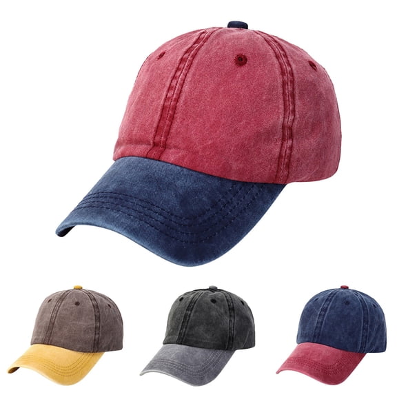 Sales Today Under $5 Brown Baseball Hat GIJNRIUIUA Washed Cotton Baseball Cap Men's Cap Spring and Summer Women's Outdoor Breathable Color Foreign Trade Hat Visor Hats
