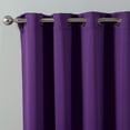 thumbnail image 2 of Quality Home Basic Thermal Blackout Curtains - Antique Bronze Grommet Top - Purple (Set of 2 Panels), 2 of 3