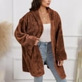 thumbnail image 5 of zfhfof Hooded Cardigan for Women and Men Oversized Sweatshirt Fuzzy Fleece Open Front Blanket Hoodie Jacket Outwear with Pockets, 5 of 9