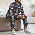 thumbnail image 7 of Honeii Gnome With Mushroom Pattern Mens Pajamas Set,2pcs Men's Lounge Long Sleeve Sleep Shirt and Pajama Bottoms Sleepwear Set,Mens Pjs Sets-XX-Large, 7 of 7