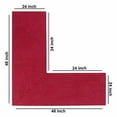 thumbnail image 4 of Better Trends 24"x 72" L-Shape Rug 100% Polypropylene Durable & Stain Resistant Reversible Indoor Area Utility Rug (Burgundy Solid) Alpine Solid Collection, 4 of 6