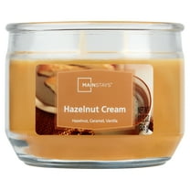 Mainstays Hazelnut Cream Scented 3-Wick Glass Jar Candle, 11.5oz