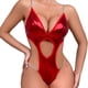thumbnail image 1 of Lencería Sexy Gibobby Halter Negro con Cordones Teddy Sexy Para Mujer Rojo L, 1 of 5