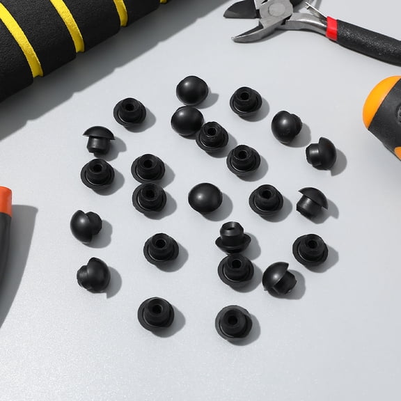 LULULION 24Pcs Floor Jack Oil Rubber Plugs for Hydraulic Jack Seal Replacement Black Caps