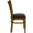 thumbnail image 5 of Flash Furniture HERCULES Series Vertical Slat Back Cherry Wood Restaurant Chair - Black Vinyl Seat, 5 of 7