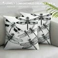 thumbnail image 3 of COMIO  Dragonfly Throw Pillow Covers Animal Sketch Bird Bug Wings Pillowcases Cushion Cover for Men Women Sofa Bed, 3 of 5