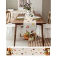 thumbnail image 3 of Vintage Pumpkin Fall Table Runner 72 Inches, Thanksgiving Maple Leaf Farmhouse Bed Runner Dresser Scarves Tabletop for Indoor Outdoor Parties/Ceremony/Banquet, 16" x 72", 3 of 8