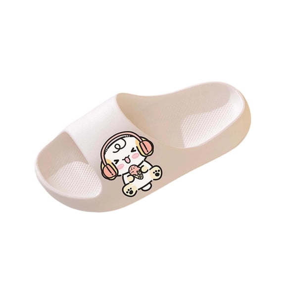 IVEYRTF Kids Slides Shoes Non Slip Thick Sole Casual Solid Color Home Slippers Bathroom Indoor Summer Comfort Breathable Slide Sandals