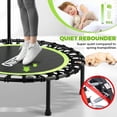 thumbnail image 4 of ONETWOFIT Foldable Rebounder Trampoline for Adults，40 Mini Fitness Trampoline, Stable & Quiet Exercise Trampoline with Durable Bungees for Personal Indoor Garden Workout, 4 of 9