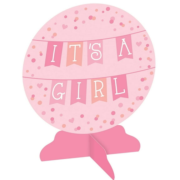 Baby Shower Pink 'It's a Girl' Table Centerpiece (1ct)