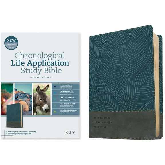KJV Chronological Life Application Study Bible, Second Edition (Leatherlike, Palm Forest Blue), (Hardcover)