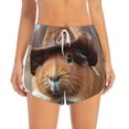 thumbnail image 4 of Lsque Cowboy Hat Guinea Pig Printed Women's Running Shorts with Liner Pockets,Elastic Quick Dry Workout Athletic Gym Yoga Shorts,Womens High Waist Shorts-Small, 4 of 9
