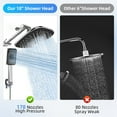 thumbnail image 6 of ATUPEN Rain Shower Head, 12" Wide Adjustable High Pressure Dual Showerhead, 6 of 6
