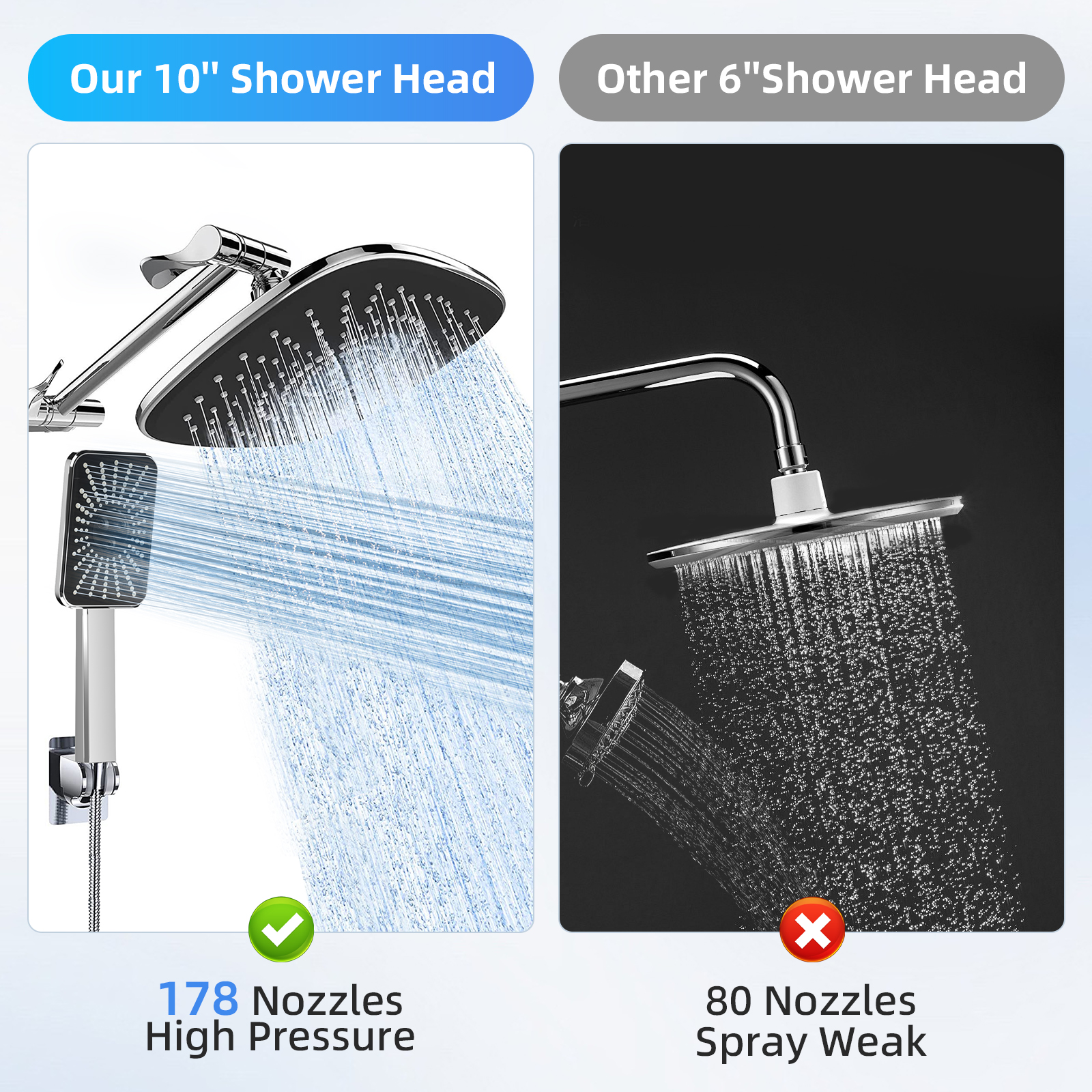 ATUPEN 12" Rain Shower Head Combo with Handheld Spray photo 6