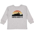 thumbnail image 3 of Inktastic Corpus Christi Texas Skyline Retro Boys or Girls Long Sleeve Toddler T-Shirt, 3 of 5