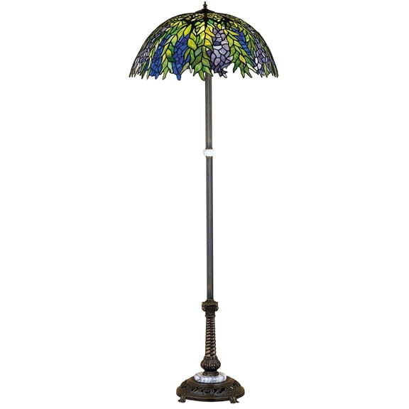 Meyda Tiffany 31113 Tiffany Honey Locust Floor Lamp, 60" H
