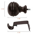 thumbnail image 4 of UTOPIA ALLEY Wall Mounted 5/8 Inch Curtain Rod - Curtain Rods For Windows 28 to 48 Inch, Adjustable Drapery Rods, Oil rubbed bronze Bedroom Curtain Rods, Tapestry Poles (Oil rubbed bronze, 28"-48"), 4 of 9