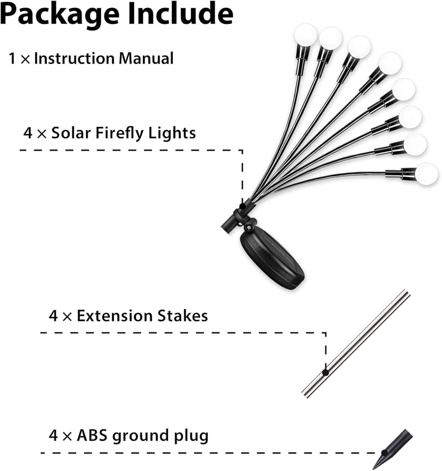 CTAnnie 2025 Solar Lights Outdoor Waterproof, 6 Pack Solar Garden Lights, Firefly Light Outdoor Waterproof, Twinkle Swaying Fairy Light for Yard Patio Pathway Garden Decoration (Cool White)