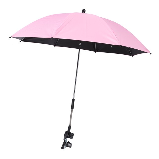 Parasol pour Poussette Bébé, Parasol Réglable à Clipser pour Plages Rose, Gris Denim, Bleu