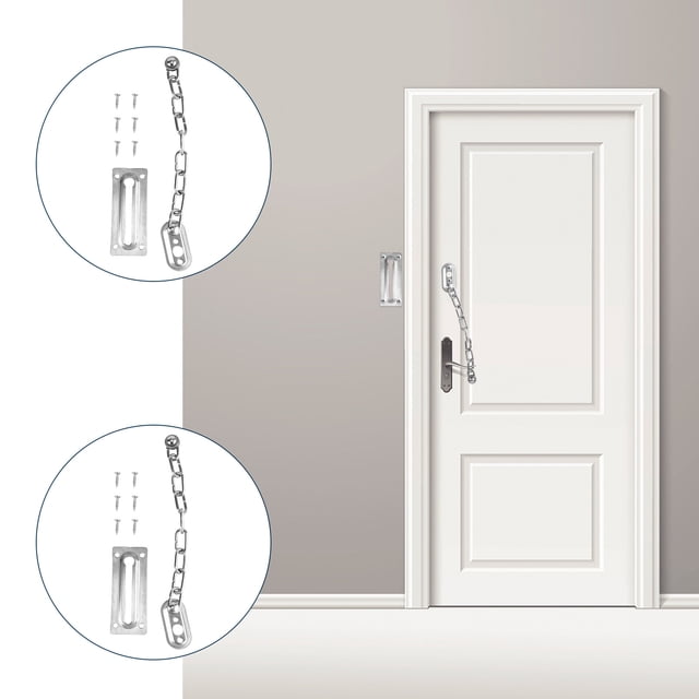 Raindrops 2Ud Cerradura De Cadena Para Puerta Con Inoxidable Alta Resistencia