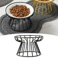 thumbnail image 6 of Cat And Dog Bowl Pet Feeding Dish Metal Raised Stand Cat  Anti-Slip Food Bowl Water Feeder Cat Elevated Feeder Neck Pet Ceramic Bowl Black Raised Stand, 6 of 10
