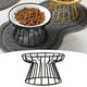 thumbnail image 5 of Cuenco para gatos, cuencos de cerámica para mascotas con soporte elevado, comedero para gatos para comida y Negro, 5 of 9