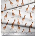 thumbnail image 2 of Soimoi White Cotton Voile Fabric Dot & Giraffe Animal Decor Fabric Printed BTY 42 Inch Wide, 2 of 3