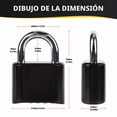 thumbnail image 5 of Black combination lock, 4-digit padlock, used for storage of sports lockers, fences, toolboxes, boxes and buckle cabinets in school gymnasiums (1 pack)., 5 of 5