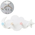 thumbnail image 1 of Ganchos montados en la pared con forma de nube, luna y estrella, colgador DIY, decoración de pared, decoración de habitación para niños, 1 of 8