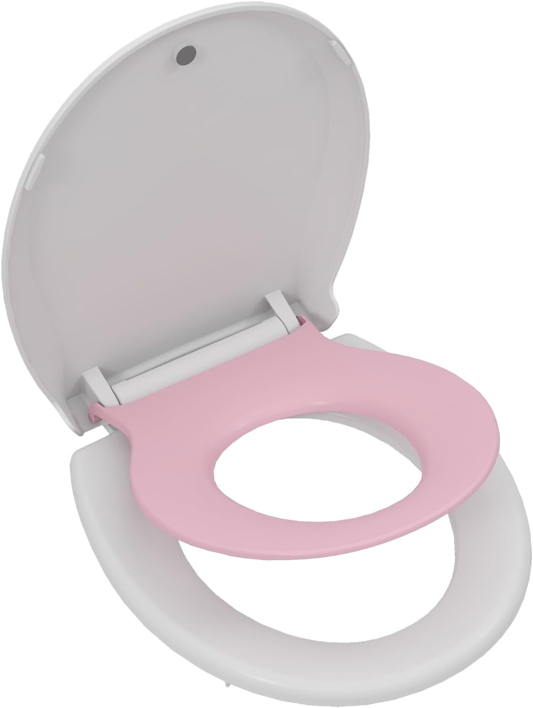 Toilet Seat with Easy Clean & Change Hinges, Quiet-Close Lid, Contoured Seat, Quick-Attach Hardware, White, 17''