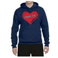 thumbnail image 2 of Loved John 3:16 Bible Verse Christian Inspirational/Christian Unisex Graphic Hoodie Sweatshirt, Navy, Large, 2 of 3