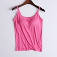 thumbnail image 2 of SincereX Plus Size Camis for Women Ladies Summer Tank Top Sleeveless T Shirt Ladies Camisole with Chest Pad No Steel Rings Cup Body Bottom Underwear Yoga Sports Sun-Top Top Hot Pink 4XL, 2 of 4