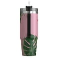 thumbnail image 3 of Outdoors Professional 30-Oz. Stainless Steel Double-Walled Insulated Tumbler with Straw (Tropical Pink), OUTD9225, 3 of 8