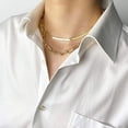 thumbnail image 4 of Link Layered Necklace Gold Layering Paperclip Chain Choker for Women, 4 of 5