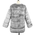 thumbnail image 4 of Olyvenn Winter Coats for Women Plus Size Faux Fur Coat Fleece Open Front Cardigan Warm Fuzzy Jacket Casual Overcoat Gray S, 4 of 8