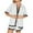*White, variant on VBVC No Boundarie Women's 2 Piece Ripple Lounge Outfit,Ladies Button Down Shirt and Shorts Set,Lightweight Pajama Set For Women,White,Size L