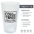 thumbnail image 2 of Silipint: State Pint Glasses 16oz: 2 Pack - Colorado - Icicle Silicone Cups, Unbreakable, Hot & Cold Drinks, Dishwasher-Microwave-Freezer-Oven Safe, 2 of 5