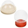 thumbnail image 3 of 2pcs Glass Dome Small Display Case Wood Base Transparent Glass Display Domes, 3 of 7