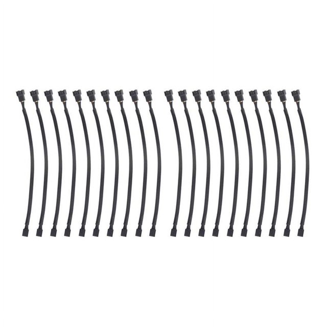 20 Piezas 4 PWM Extensión del Ventilador Cable de Alimentación Conector Estuche Macho Una Hembra Cables Extensibles Compatibles con Ventilador de 4 / 3